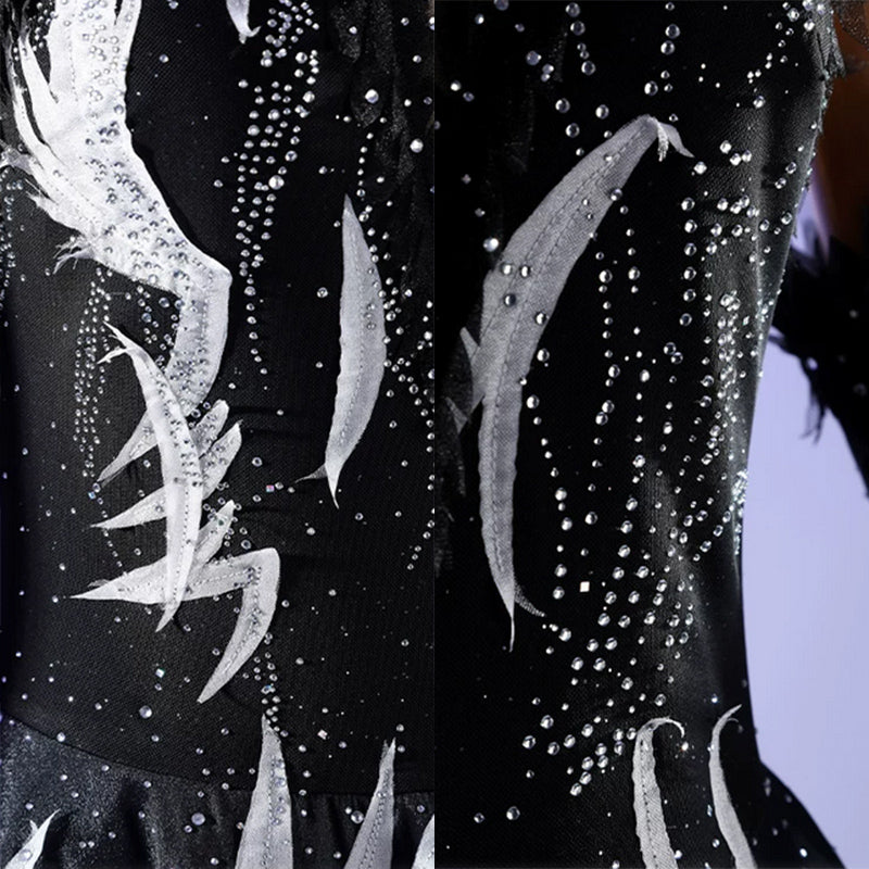 BoomCospay Anime Cosplay Rhinestone Figure Skating Dress Costume