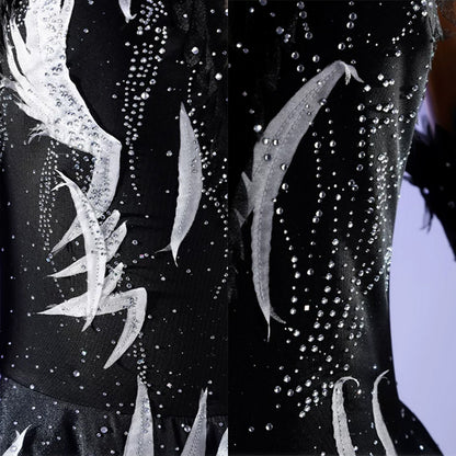 BoomCospay Anime Cosplay Rhinestone Figure Skating Dress Costume