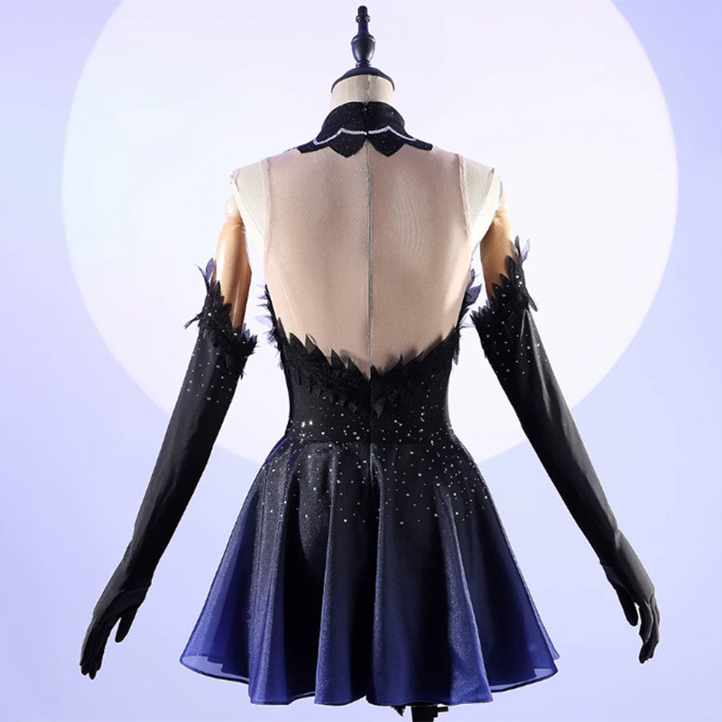 BoomCospay Anime Cosplay Rhinestone Figure Skating Dress Costume
