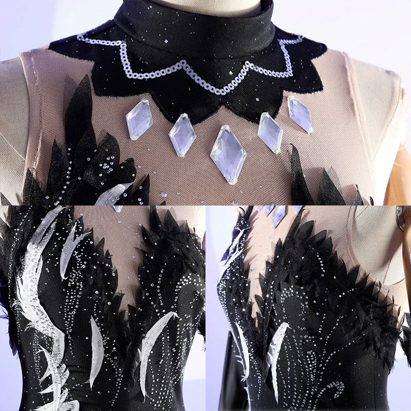 BoomCospay Anime Cosplay Rhinestone Figure Skating Dress Costume