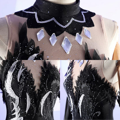 BoomCospay Anime Cosplay Rhinestone Figure Skating Dress Costume