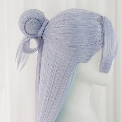 BoomCospay Game Cosplay Nayouta Light Gray Blue Gradient 80cm Wig