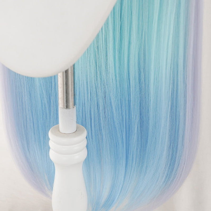 BoomCospay Game Cosplay Nayouta Light Gray Blue Gradient 80cm Wig