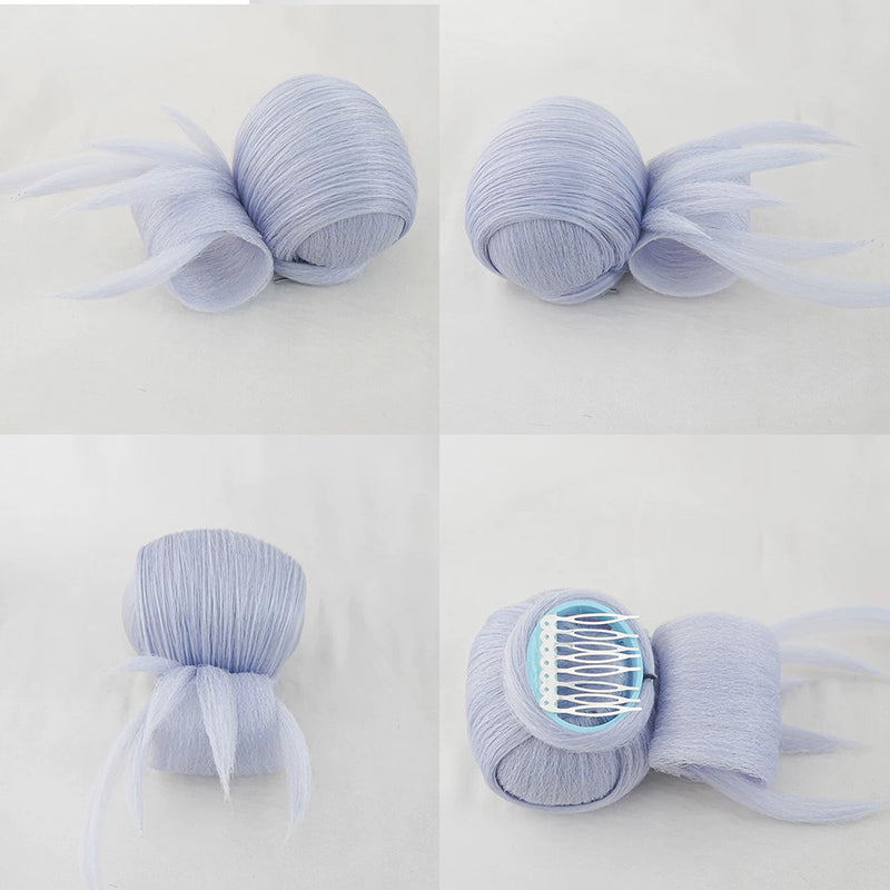 BoomCospay Game Cosplay Nayouta Light Gray Blue Gradient 80cm Wig