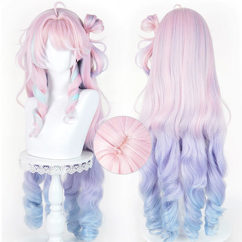 BoomCosplay Game Wuwa Cosplay Denia Pink Purple Blue 100cm Wig