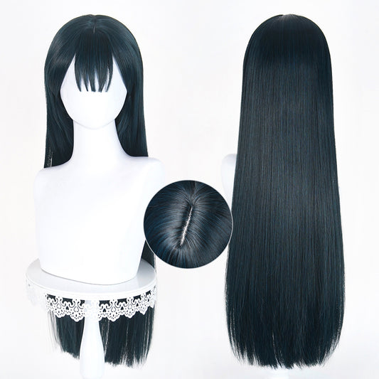 BoomCosplay Anime Cosplay Zombie Girl Black Green 85cm Wig