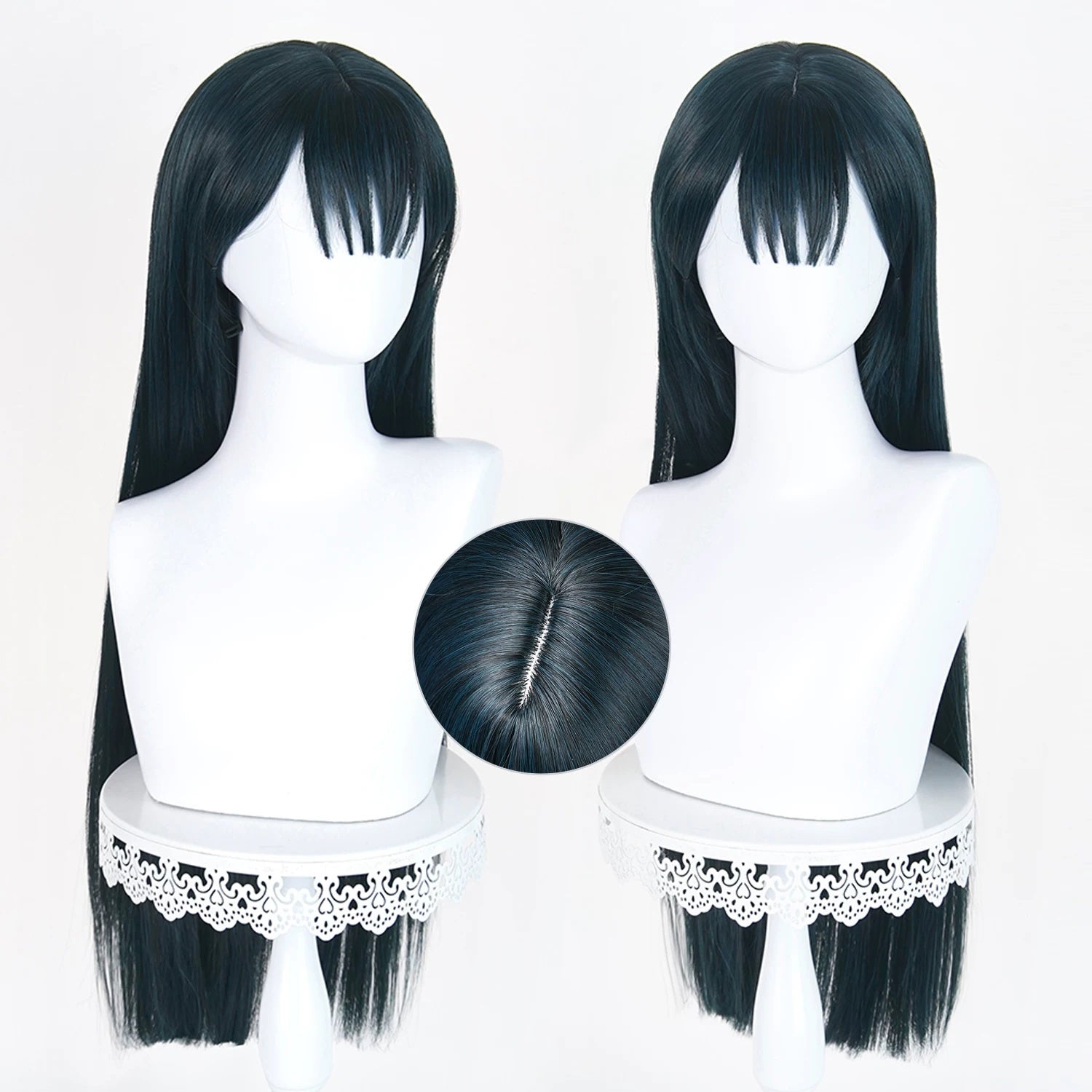 BoomCosplay Anime Cosplay Zombie Stage AU Black Green 85cm Wig