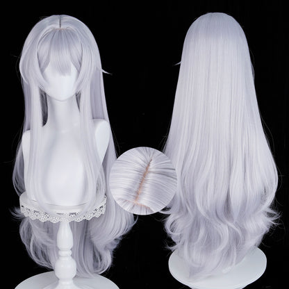 BoomCosplay Game Azur Ship Girl Cosplay Shinano Oath Skin Vow of Blossoms and Dreams Custom Silver 95cm Wig