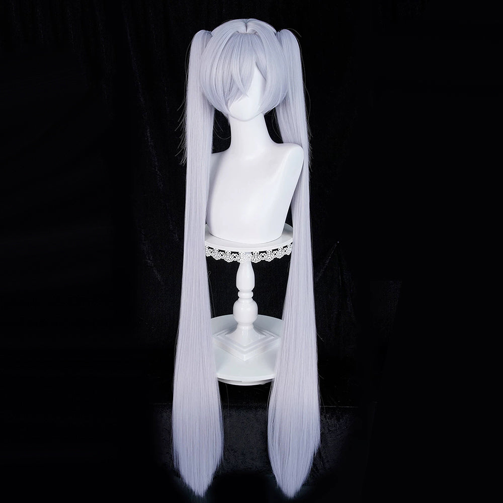 BoomCosplay Game Cosplay Crystal Wave Silver Blue Purple 110cm Wig