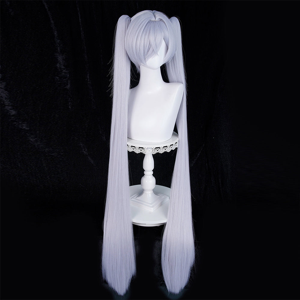 BoomCosplay Game Cosplay Crystal Wave Silver Blue Purple 110cm Wig