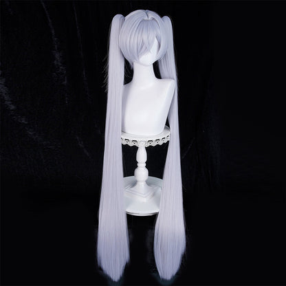 BoomCosplay Game Cosplay Crystal Wave Silver Blue Purple 110cm Wig