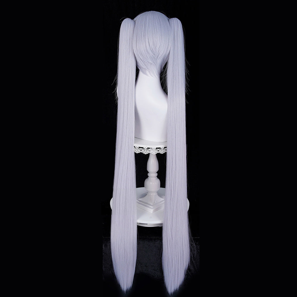 BoomCosplay Game Cosplay Crystal Wave Silver Blue Purple 110cm Wig