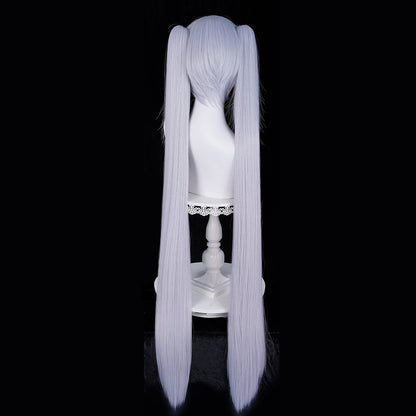 BoomCosplay Game Cosplay Crystal Wave Silver Blue Purple 110cm Wig