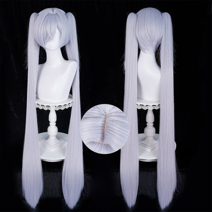 BoomCosplay Game Cosplay Crystal Wave Silver Blue Purple 110cm Wig