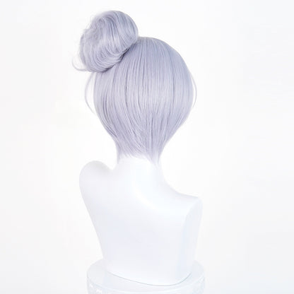 BoomCosplay Game Cosplay Crystal Wave Swimsuit Silver Blue Purple 30cm Wig