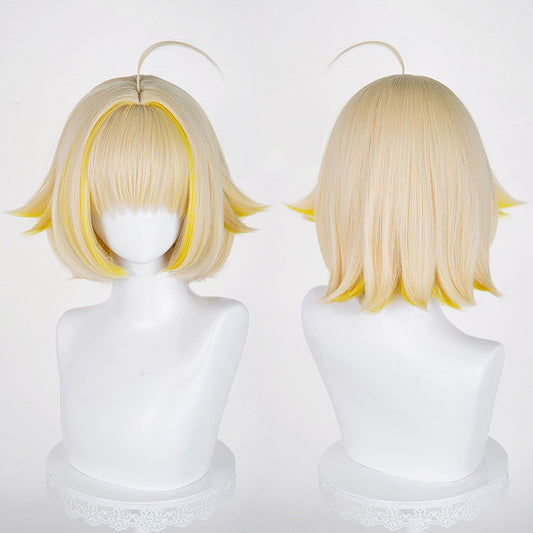 BoomCosplay Game Cosplay Egg Golden Yellow 34cm Wig