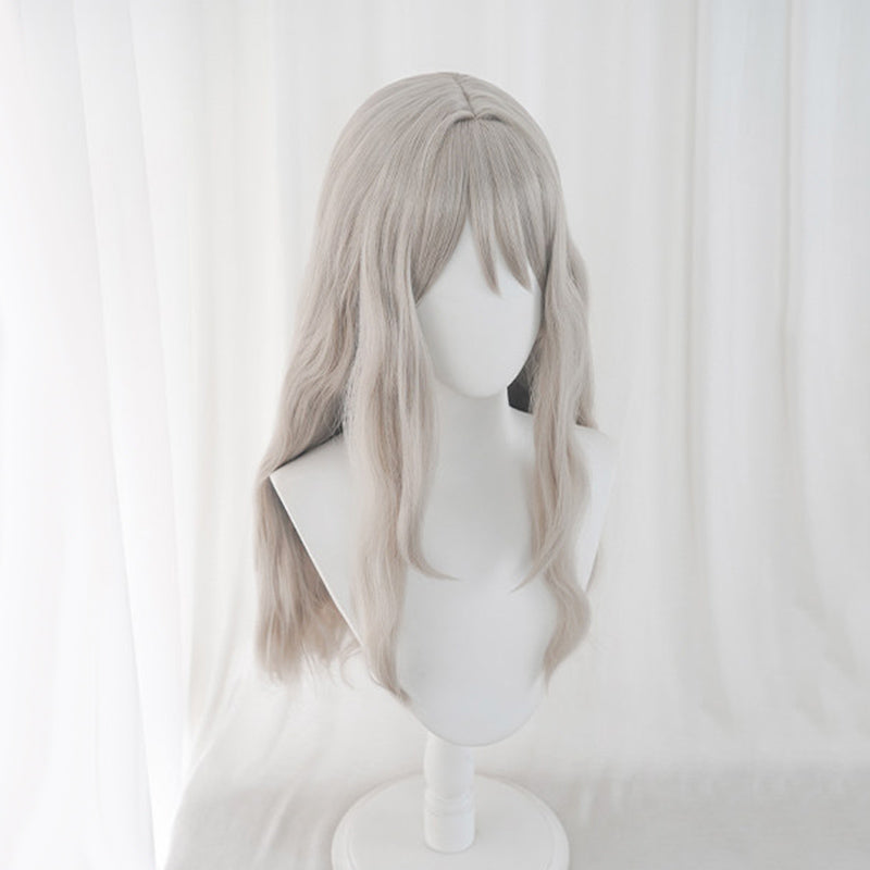 BoomCosplay Game Cosplay First Kindred Light Gray Brown 55cm Wig