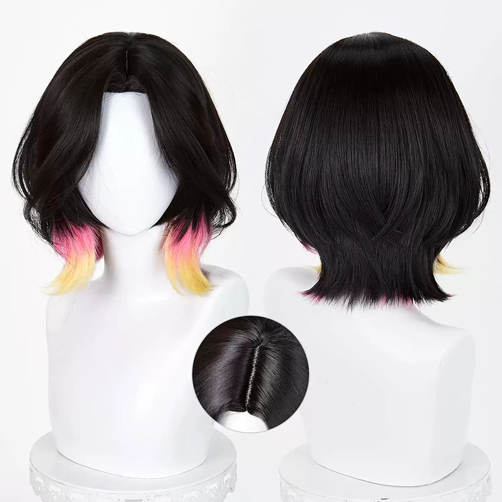 BoomCosplay Spiel Wuwa Cosplay Denia Pink Lila Blau 100cm Perücke