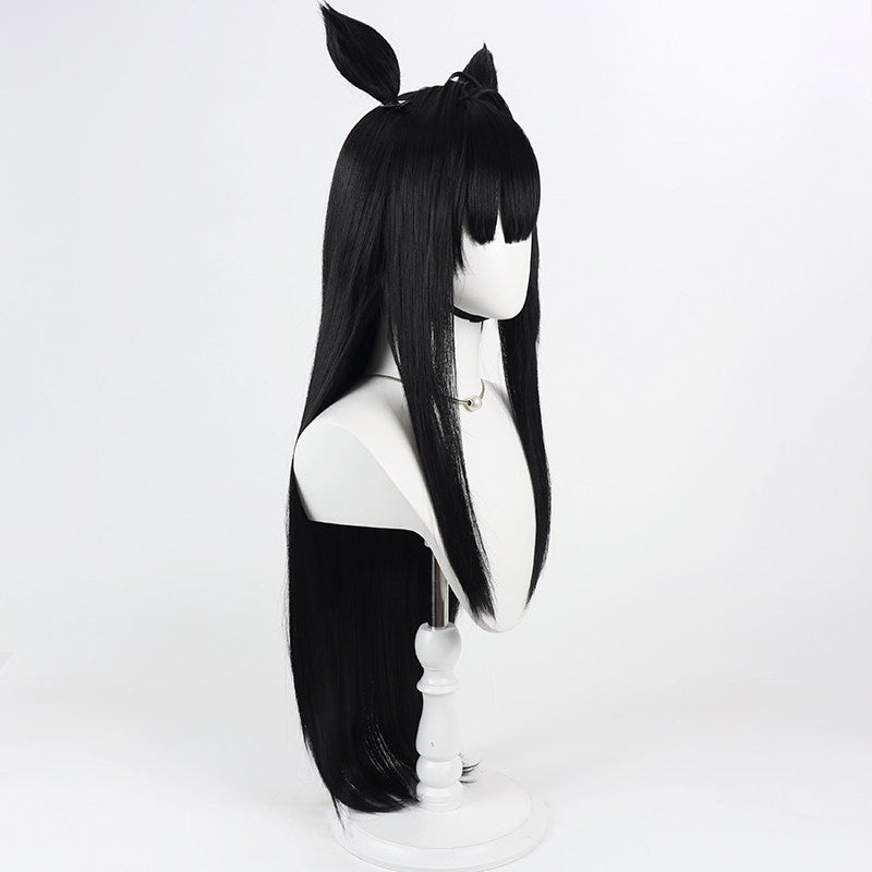 BoomCosplay Game Cosplay Mint Black 80cm Wig