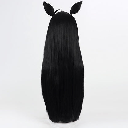 BoomCosplay Game Cosplay Mint Black 80cm Wig