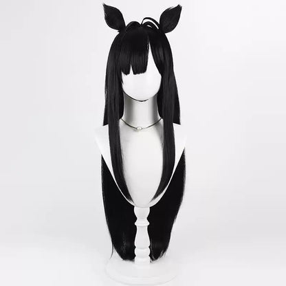 BoomCosplay Game Cosplay Mint Black 80cm Wig