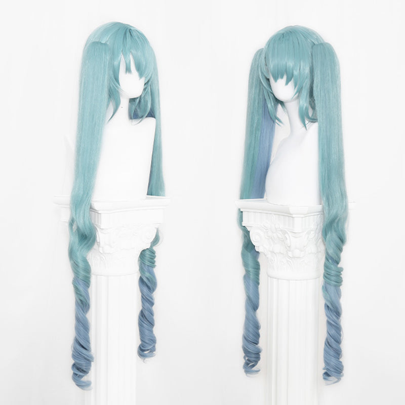 BoomCosplay Spiel Wuwa Cosplay Denia Pink Lila Blau 100cm Perücke