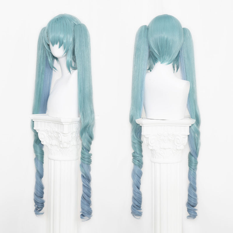 BoomCosplay Spiel Wuwa Cosplay Denia Pink Lila Blau 100cm Perücke