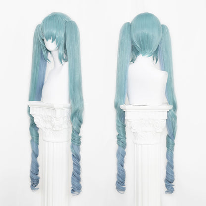 BoomCosplay Spiel Wuwa Cosplay Denia Pink Lila Blau 100cm Perücke