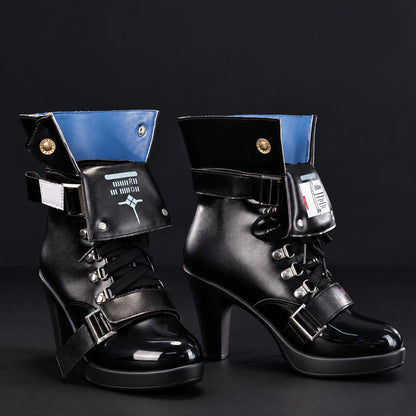 BoomCosplay Game Cosplay Silver Gun Member New Edition Shoes