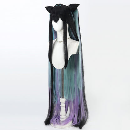 BoomCosplay Spiel Wuwa Cosplay Denia Pink Lila Blau 100cm Perücke