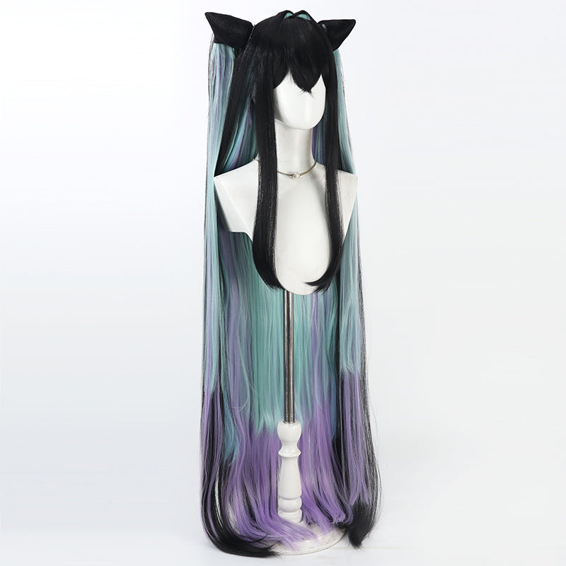 BoomCosplay Spiel Wuwa Cosplay Denia Pink Lila Blau 100cm Perücke