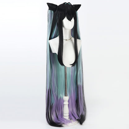 BoomCosplay Spiel Wuwa Cosplay Denia Pink Lila Blau 100cm Perücke