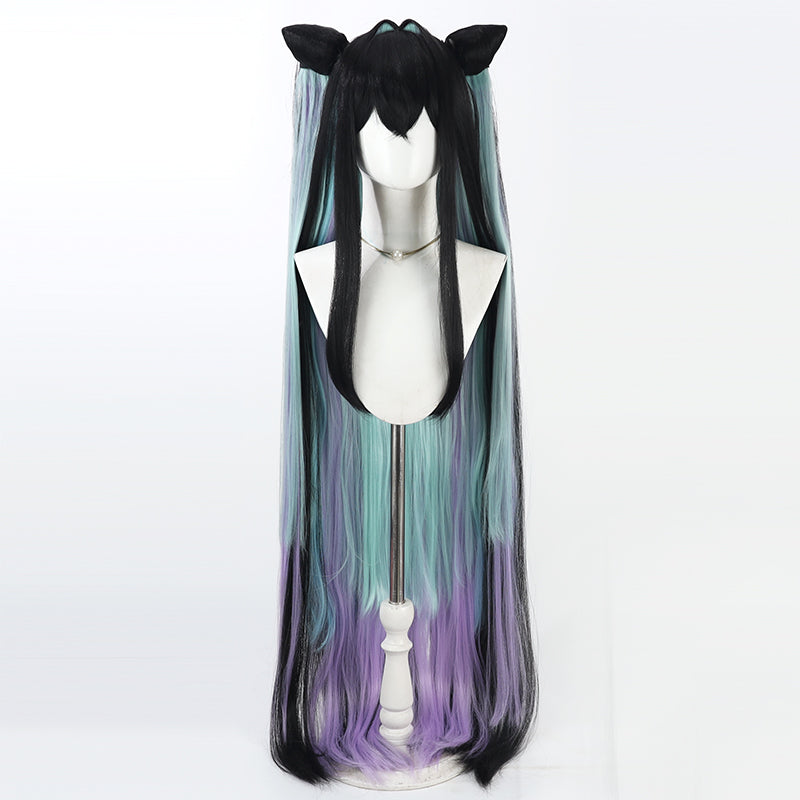 BoomCosplay Spiel Wuwa Cosplay Denia Pink Lila Blau 100cm Perücke