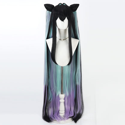 BoomCosplay Spiel Wuwa Cosplay Denia Pink Lila Blau 100cm Perücke