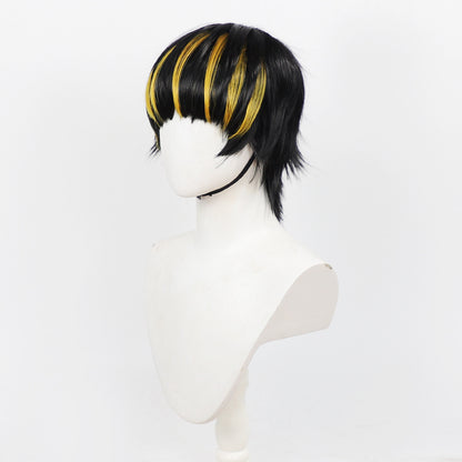 BoomCosplay Game Cosplay The Yellow Harpoon Black Golden 32cm Wig