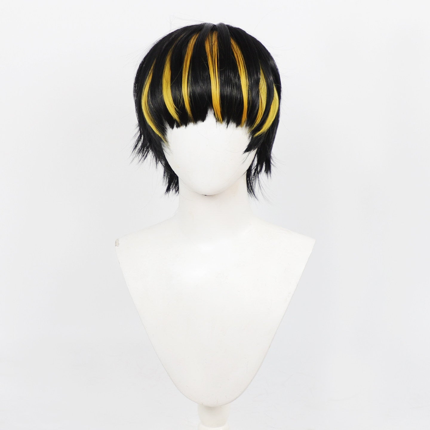 BoomCosplay Game Cosplay The Yellow Harpoon Black Golden 32cm Wig