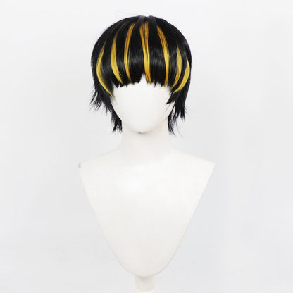 BoomCosplay Game Cosplay The Yellow Harpoon Black Golden 32cm Wig
