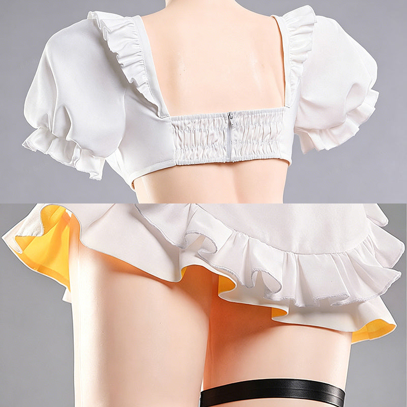 BoomCosplay Game Cosplay Yellow Maid Costume