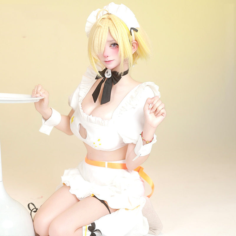 BoomCosplay Game Cosplay Yellow Maid Costume