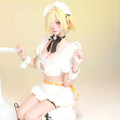BoomCosplay Game Cosplay Yellow Maid Costume