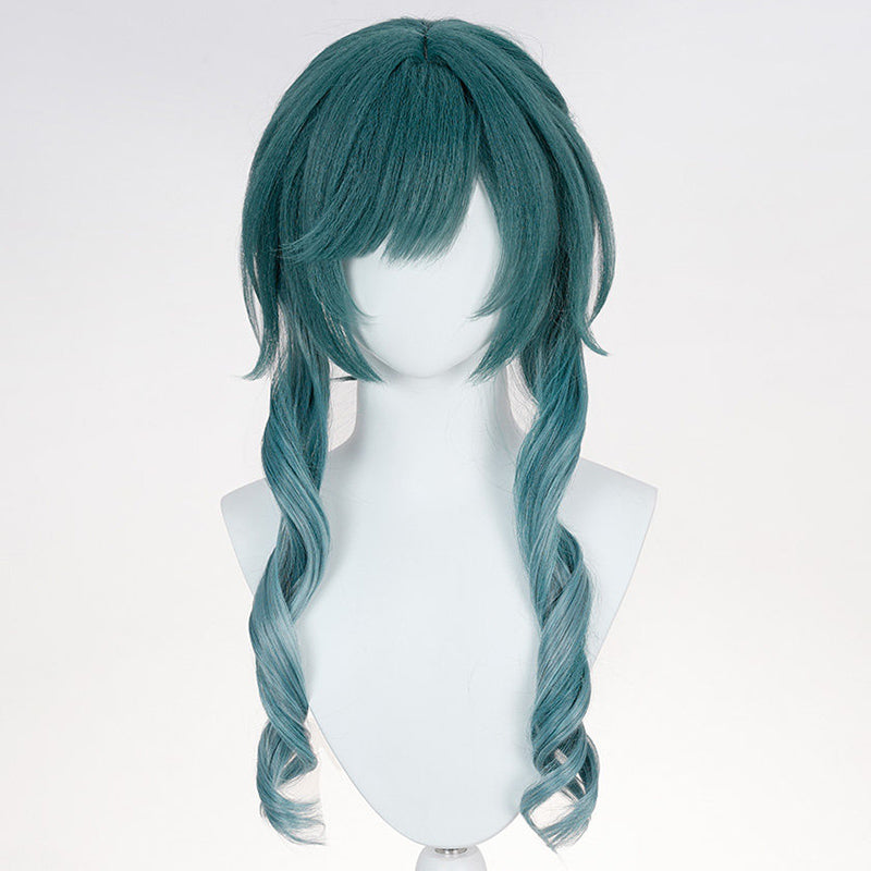 BoomCosplay Game Endfield Cosplay Xaihi Teal-gray Gradient 60cm Wig