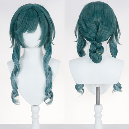 BoomCosplay Game Endfield Cosplay Xaihi Teal-gray Gradient 60cm Wig