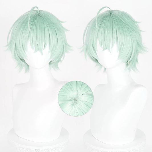 BoomCosplay Game Genshin Cosplay Alyosha Light Green 30cm Wig