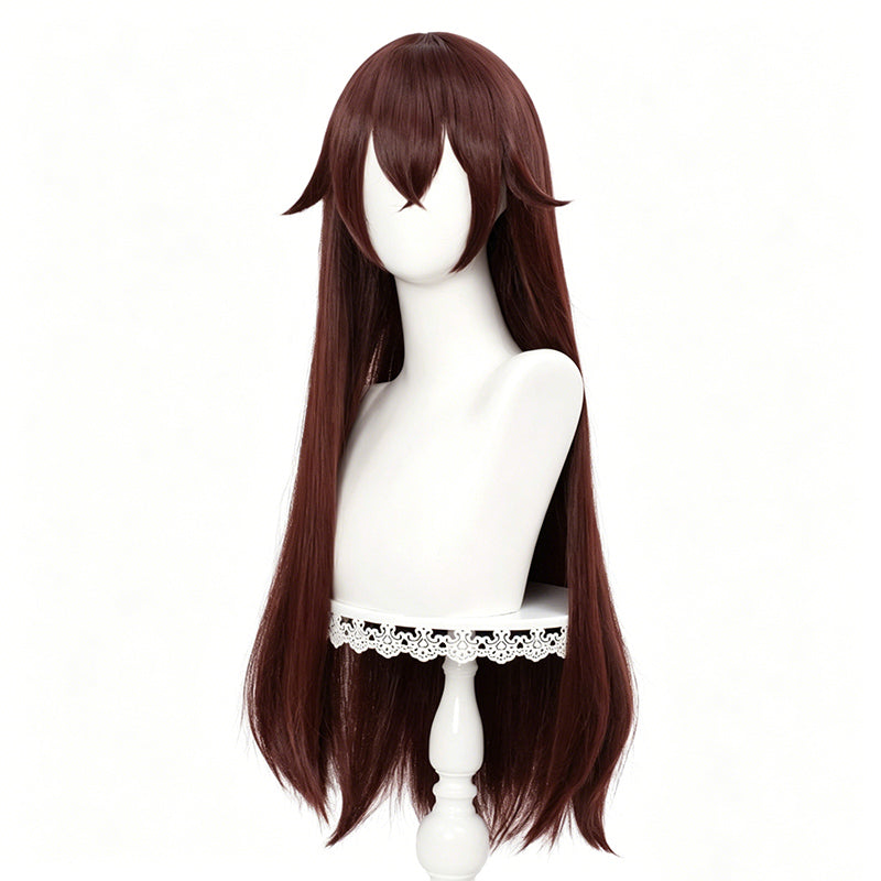BoomCosplay Game Genshin Cosplay Amber Brown 80cm Wig