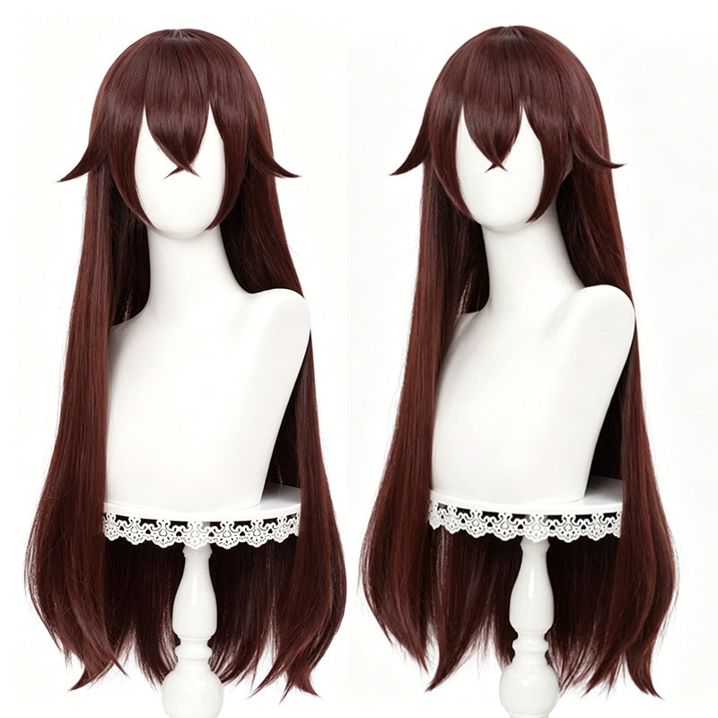 BoomCosplay Game Genshin Cosplay Amber Brown 80cm Wig