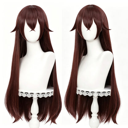 BoomCosplay Game Genshin Cosplay Amber Brown 80cm Wig