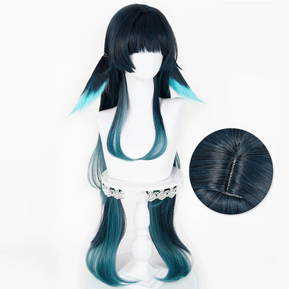 BoomCosplay Spiel Wuwa Cosplay Denia Pink Lila Blau 100cm Perücke