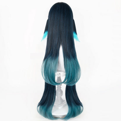 BoomCosplay Spiel Wuwa Cosplay Denia Pink Lila Blau 100cm Perücke