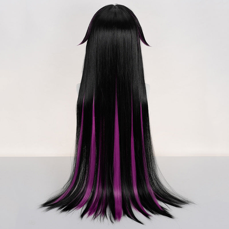 BoomCosplay Game Genshin Cosplay Damselette Columbina The Maiden Black Rose Purple Gradient 120cm Wig