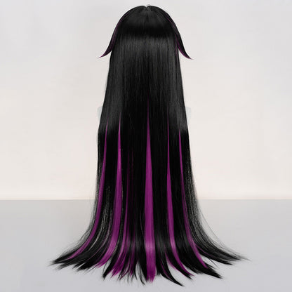 BoomCosplay Game Genshin Cosplay Damselette Columbina The Maiden Black Rose Purple Gradient 120cm Wig
